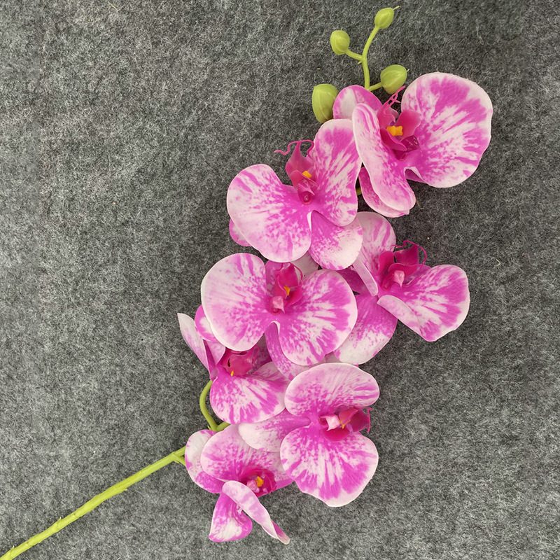 7 heads faux moth orchid is made of Film cloth and is available in 11 colors. Artificial orchids are mainly used for decoration and flower arrangement. Artificial orchids are common in home decoration and can be inserted in vases or pots to add vitality to living rooms, bedrooms and dining rooms. Orchids are beautiful and can mix with roses, hydrangeas, and lilies. Leafhometrade specializes in providing wholesale custom artificial plants.