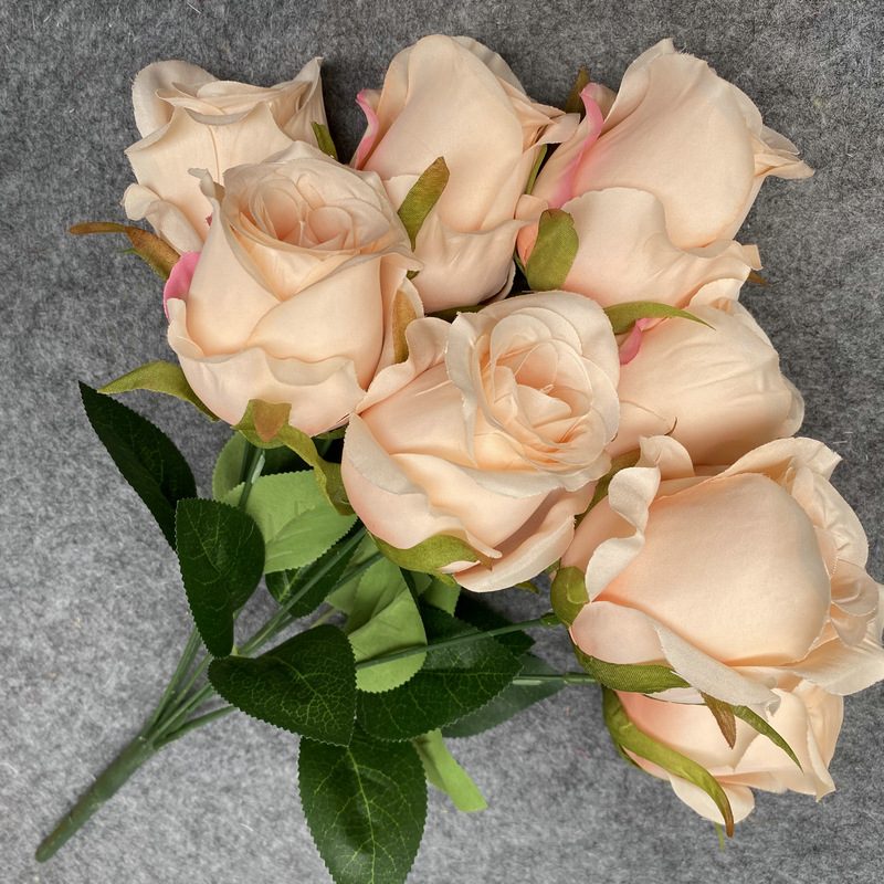 Artificial Roses Flowers, Realistic Blossom Roses, Real Touch Silk Rose, Fake Flower Long Stem Bouquets for Home Wedding Party Decoration/AR11