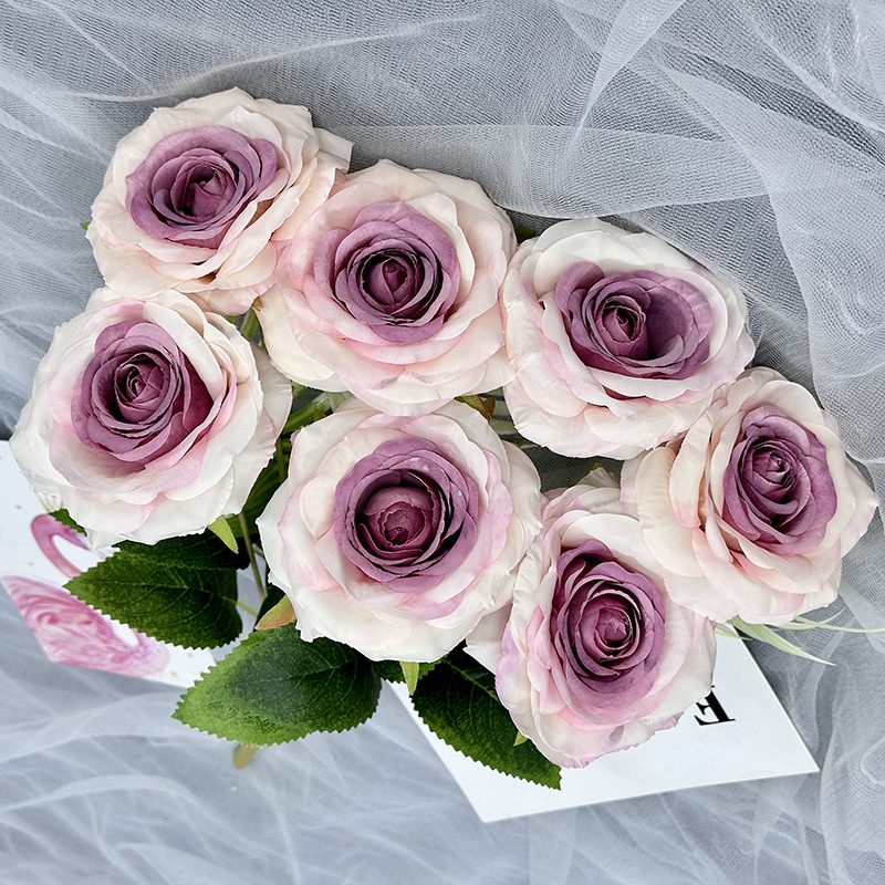 The artificial flowers are English roses made from brushed fabric and are available in 11 colors. Artificial rose flowers are used for home decoration and wedding flower arrangements. Leafhometrade specializes in providing wholesale custom artificial plants.