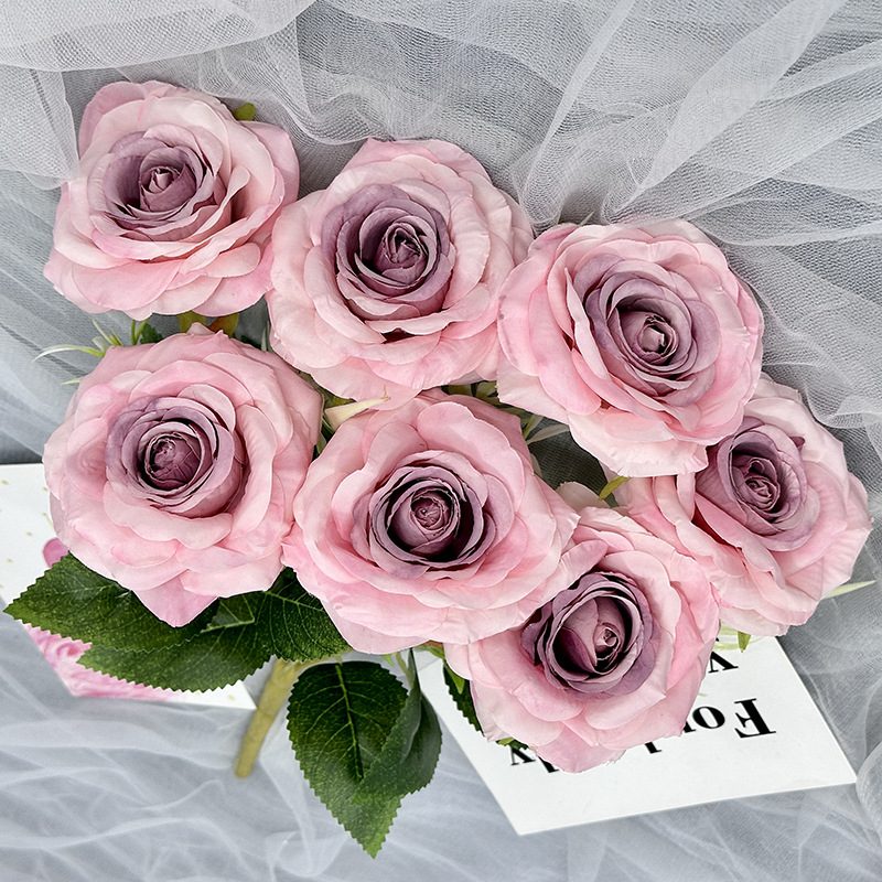 The artificial flowers are English roses made from brushed fabric and are available in 11 colors. Artificial rose flowers are used for home decoration and wedding flower arrangements. Leafhometrade specializes in providing wholesale custom artificial plants.