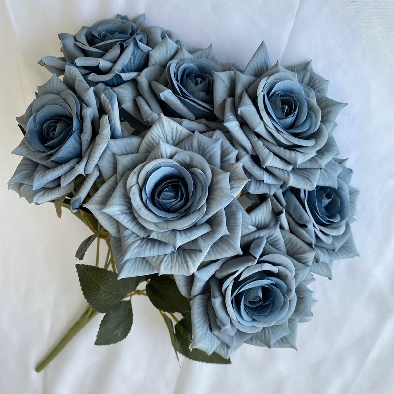 The decoration flowers artificial flowers are English roses, made of silk cloth, and available in 12 colors. Artificial rose flowers are used for wedding decoration and party decoration. Leafhometrade specializes in providing wholesale custom artificial flowers.