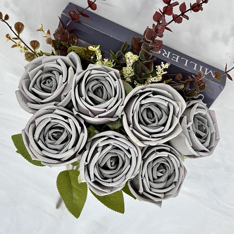 Artificial Rose Bouquet are garden roses, made of coated cloth, available in 9 colors. Artificial Rose Flowers are used for Home Decor and Wedding Stage Decoration. Leafhometrade specializes in providing wholesale custom artificial plants.