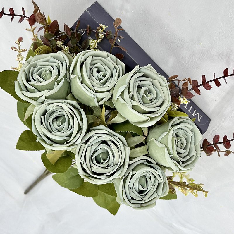 Artificial Rose Bouquet are garden roses, made of coated cloth, available in 9 colors. Artificial Rose Flowers are used for Home Decor and Wedding Stage Decoration. Leafhometrade specializes in providing wholesale custom artificial plants.