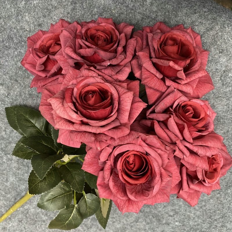 Artificial Rose Bouquet are garden roses made of printed laminated cloth with 12 colors available. Artificial Rose Flowers are used for Home Decor and Wedding Stage Decoration. Leafhometrade specializes in providing wholesale customized artificial plants.