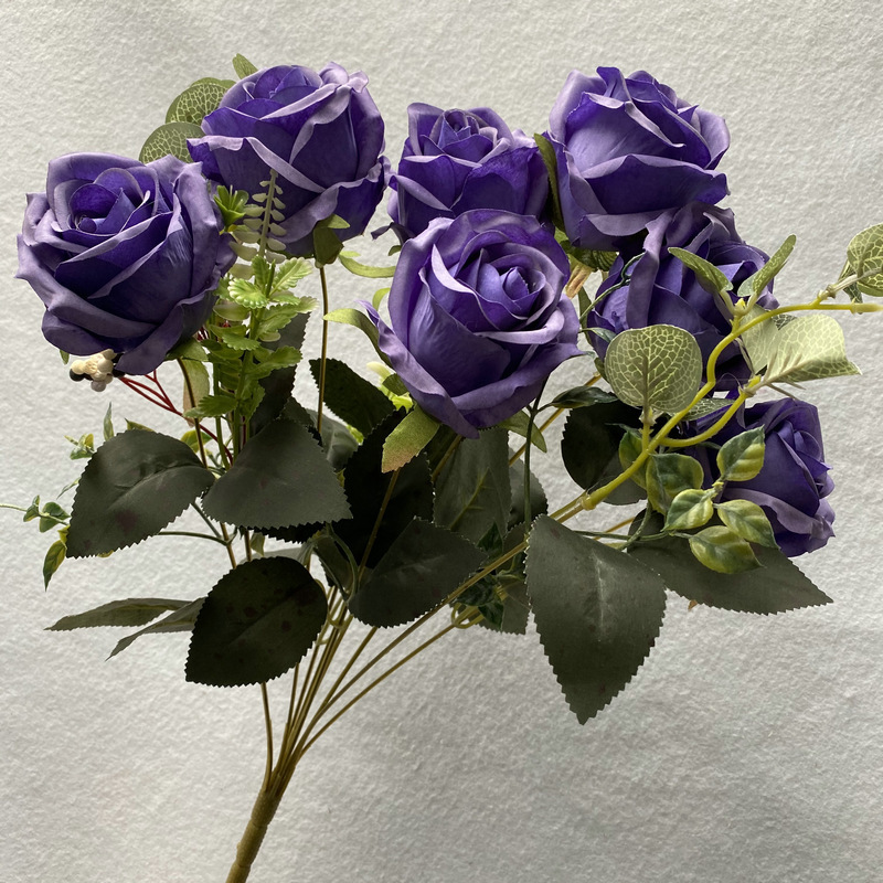 Fake outdoor flowers is a Shrub Rose made of Starched cloth, available in 7 colors. Artificial rose flowers are used for home decoration and marriage decoration. Leafhometrade specializes in providing wholesale custom artificial plants.