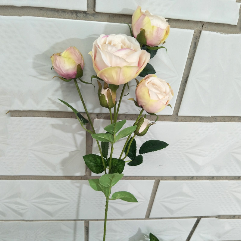 The outdoor artificial flowers are Shrub Rose, made of fabric cloth, and available in 14 colors. Artificial rose flowers are used for wedding reception decorations and party decoration. Leafhometrade specializes in providing wholesale custom artificial flowers.