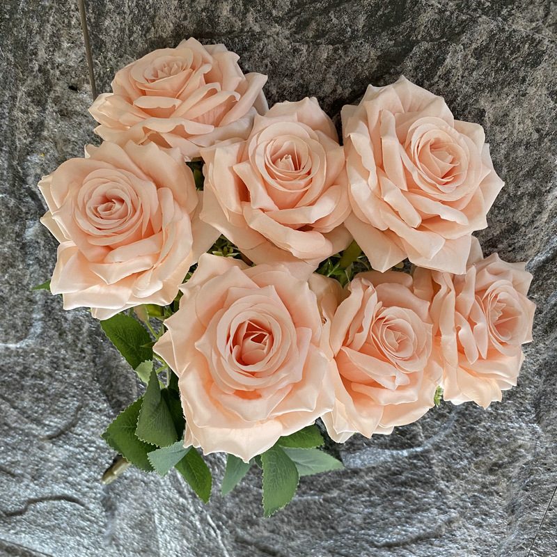 Faux Rose flowers head are Shrub Roses, made of fabric cloth, available in 11 colors. Artificial rose flowers are used for home decoration and wedding centrepieces. Leafhometrade specializes in providing wholesale custom artificial plants.