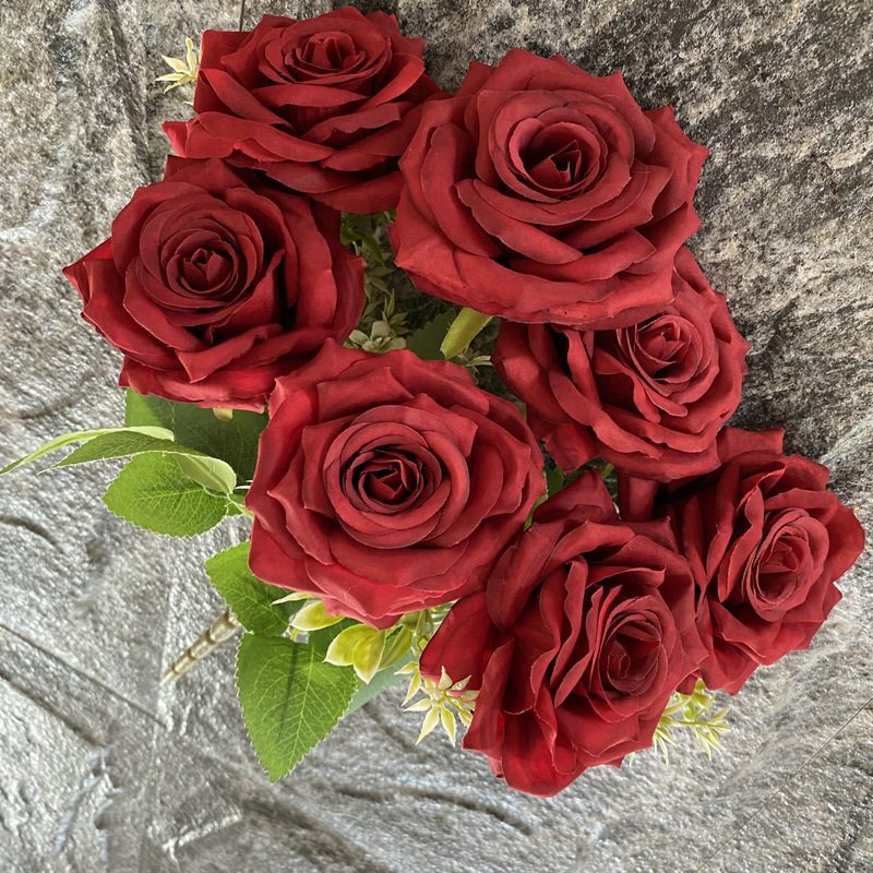 Faux Rose flowers head are Shrub Roses, made of fabric cloth, available in 11 colors. Artificial rose flowers are used for home decoration and wedding centrepieces. Leafhometrade specializes in providing wholesale custom artificial plants.