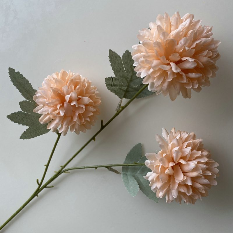 Artificial chrysanthemum are made of silk cloth and is available in 25 colors. Fake chrysanthemum flowers are used for decor Outdoor, front porch, back deck, garden, balcony, terrace, patio, reservation area, hotel and restaurant. Faux chrysanthemum arrangements can be paired with Begonias, ornamental cabbages, dahlias, roses, tulips, lilies, berries., etc. Leafhometrade specializes in providing wholesale custom artificial chrysanthemum stems.