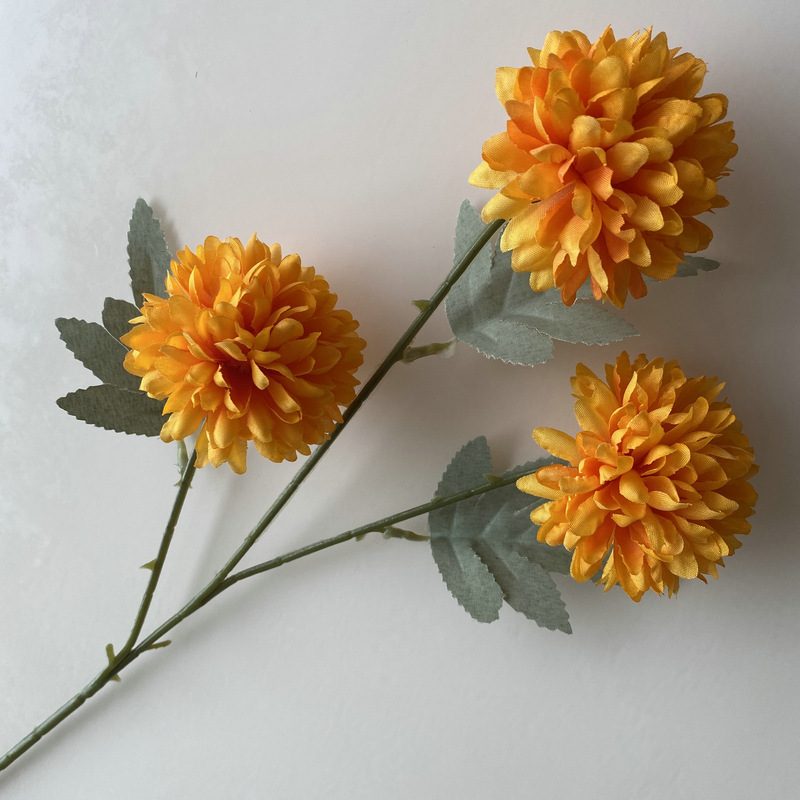 Artificial chrysanthemum are made of silk cloth and is available in 25 colors. Fake chrysanthemum flowers are used for decor Outdoor, front porch, back deck, garden, balcony, terrace, patio, reservation area, hotel and restaurant. Faux chrysanthemum arrangements can be paired with Begonias, ornamental cabbages, dahlias, roses, tulips, lilies, berries., etc. Leafhometrade specializes in providing wholesale custom artificial chrysanthemum stems.