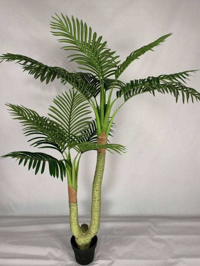 Artificial Palm Trees are made of Feel glue, Solid wood pole, iron wire, tape. Artificial trees with extremely realistic appearance can decorate hotels, casinos, restaurants, shopping malls, retail stores, apartment and office buildings, theaters, stadiums and private homes. Artificial trees can be reused for many years, which makes the initial investment a significant saving in the long run, especially when you consider the maintenance costs required for certain types of trees. Once installed, artificial trees require no maintenance, watering and cleaning, except for occasional dusting when the situation requires it. Leafhometrade specializes in providing wholesale custom artificial plants.