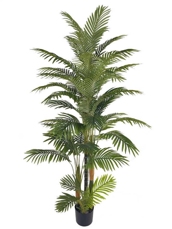 Artificial Palm Trees are made of Feel glue, Solid wood pole, iron wire, tape. Artificial trees with extremely realistic appearance can decorate hotels, casinos, restaurants, shopping malls, retail stores, apartment and office buildings, theaters, stadiums and private homes. Artificial trees can be reused for many years, which makes the initial investment a significant saving in the long run, especially when you consider the maintenance costs required for certain types of trees. Once installed, artificial trees require no maintenance, watering and cleaning, except for occasional dusting when the situation requires it. Leafhometrade specializes in providing wholesale custom artificial plants.