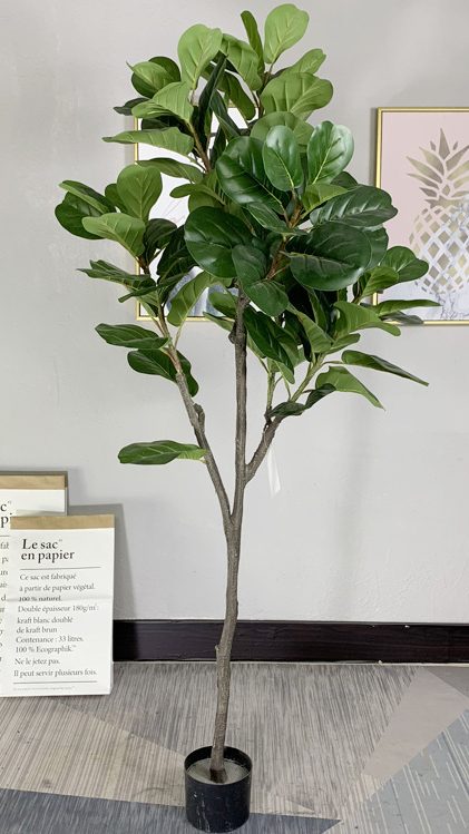 Faux fiddle fig tree are made of Feel glue, environmentally friendly plastic. Artificial trees with extremely realistic appearance can decorate hotels, casinos, restaurants, shopping malls, retail stores, apartment and office buildings, theaters, stadiums and private homes. Artificial trees can be reused for many years, which makes the initial investment a significant saving in the long run, especially when you consider the maintenance costs required for certain types of trees. Once installed, artificial trees require no maintenance, watering and cleaning, except for occasional dusting when the situation requires it. Leafhometrade specializes in providing wholesale custom artificial plants.