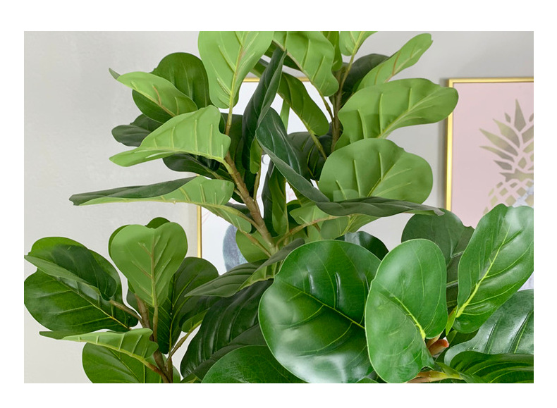 Faux fiddle fig tree are made of Feel glue, environmentally friendly plastic. Artificial trees with extremely realistic appearance can decorate hotels, casinos, restaurants, shopping malls, retail stores, apartment and office buildings, theaters, stadiums and private homes. Artificial trees can be reused for many years, which makes the initial investment a significant saving in the long run, especially when you consider the maintenance costs required for certain types of trees. Once installed, artificial trees require no maintenance, watering and cleaning, except for occasional dusting when the situation requires it. Leafhometrade specializes in providing wholesale custom artificial plants.