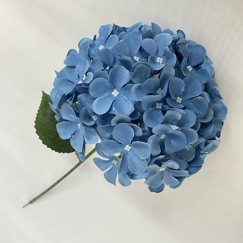 Artificial hydrangeas are made of fabric cloth, available in 12 colors. Artificial hydrangeas flowers are used for ‎Home decoration, party venue decoration, wedding venue decoration, exquisite bouquet design, flower box design, flower basket design. Hydrangea flower arrangements can be paired with delphiniums, freesias, foxgloves, greenery, bells, and more. Use hydrangeas in different colors to create a more vibrant floral arrangement for special occasions. Add some greenery to your flower arrangement to fill in the gaps and add visual interest. Use a vase or container in the same color as the hydrangeas for a more cohesive look. Leafhometrade specializes in providing wholesale custom artificial hydrangea flower.