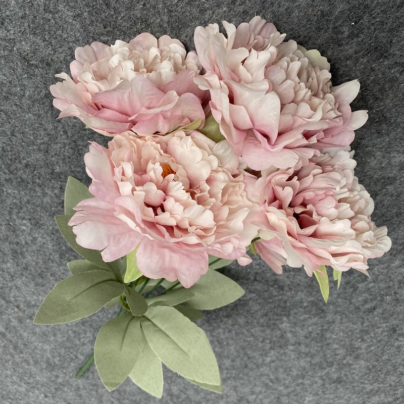 Faux Peonies is made of fabric cloth and is available in 11 colors. Peony faux flowers are used for wedding bouquet, party, office decoration, altar, church. Artificial peony flower arrangements can be paired with Tulips, eucalyptus leaves, hydrangeas, dahlias, roses, baby's breath, green greenery stem, etc. Leafhometrade specializes in providing wholesale custom artificial peony flowers.