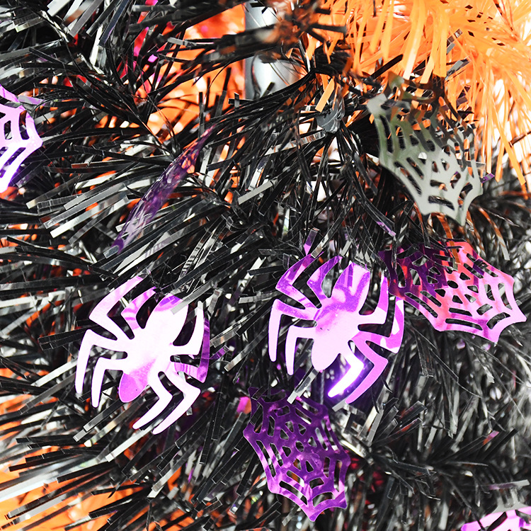 The theme colors of halloween tree are black, purple, white, orange, and green. The halloween tree decorations include skeleton, Witch Legs, ghosts, pumpkins, LED lights, witch hats, eyeballs, roses, ribbons, streamers, spiders, spider webs, dead trees, decorative balls, bows, witch, silhouettes, candles, brooms, bones, snakes, pentagrams, Halloween tree garlands, crow, bat, black cat, maple leaf, jack-o'-lanterns, monster, mummy, gargoyles, demons, candy, etc. The Halloween Tree is a 1993 animated fantasy-drama television film produced by Hanna-Barbera and based on Ray Bradbury's 1974 fantasy novel of the same name. People can learn the origins of the Day of the Dead festival that they celebrate, and the role that the fear of death, ghosts, and the haunts has played in shaping civilization. The Halloween Tree itself, with its many branches laden with jack-o'-lanterns, serves as a metaphor for the historical confluence of these traditions. Leafhometrade specializes in providing wholesale customized halloween decorations.