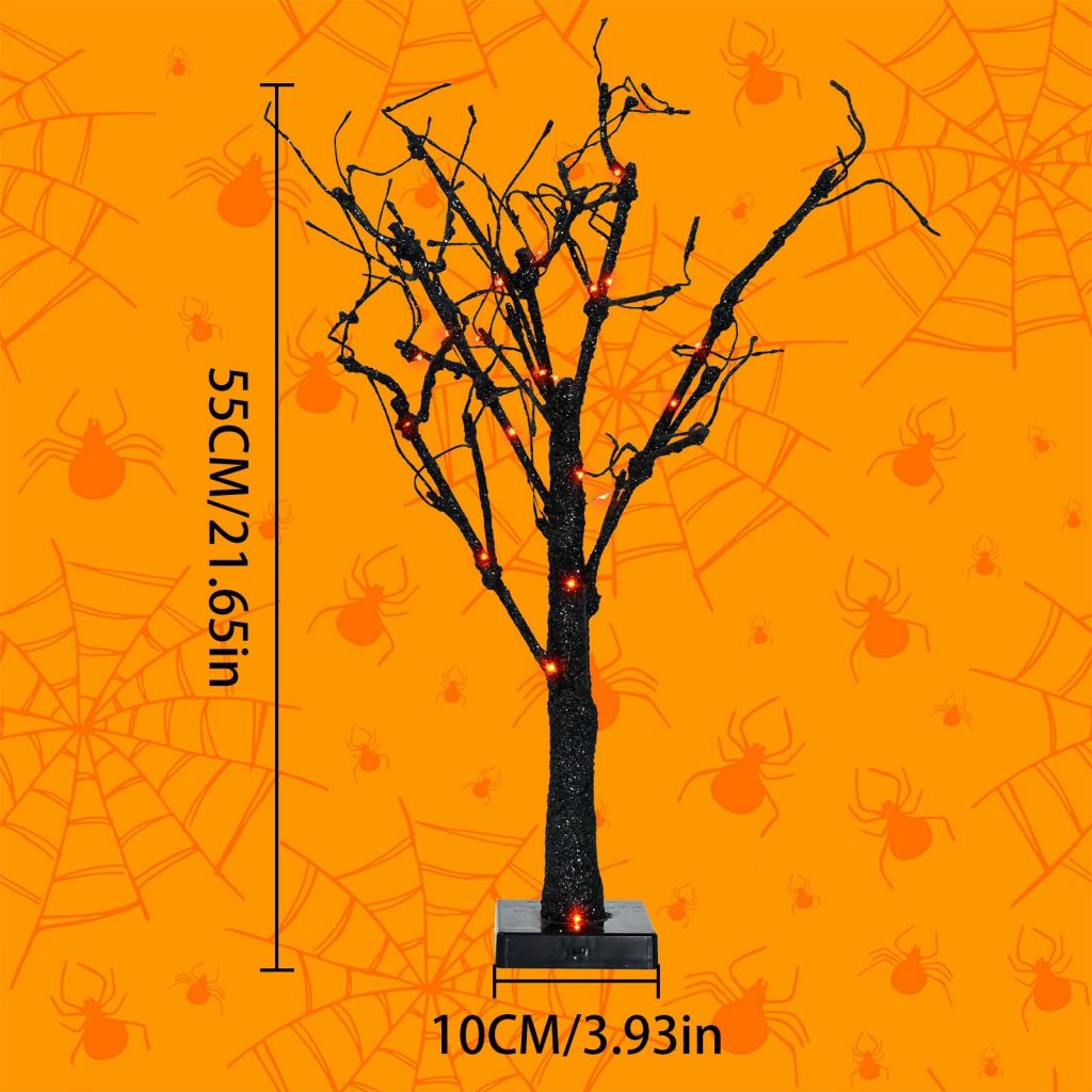 The theme colors of halloween tree are black, purple, white, orange, and green. The halloween tree decorations include skeleton, Witch Legs, ghosts, pumpkins, LED lights, witch hats, eyeballs, roses, ribbons, streamers, spiders, spider webs, dead trees, decorative balls, bows, witch, silhouettes, candles, brooms, bones, snakes, pentagrams, Halloween tree garlands, crow, bat, black cat, maple leaf, jack-o'-lanterns, monster, mummy, gargoyles, demons, candy, etc. The Halloween Tree is a 1993 animated fantasy-drama television film produced by Hanna-Barbera and based on Ray Bradbury's 1972 fantasy novel of the same name. People can learn the origins of the Day of the Dead festival that they celebrate, and the role that the fear of death, ghosts, and the haunts has played in shaping civilization. The Halloween Tree itself, with its many branches laden with jack-o'-lanterns, serves as a metaphor for the historical confluence of these traditions. Leafhometrade specializes in providing wholesale customized halloween decorations.