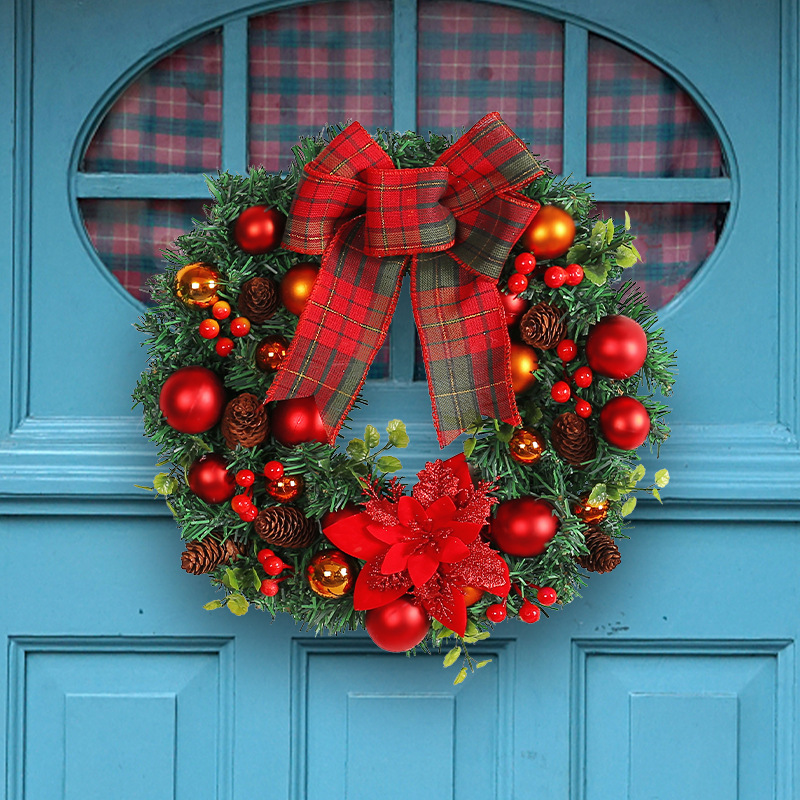 The Christmas wreath is composed of pine cones, Christmas flowers, bow ribbons, Christmas decorative balls, and red berries. Christmas is December 29th. This day is very important to Christians, celebrating the birth of Jesus Christ, the Son of God. Christmas is also a holiday for many non-Christian cultures around the world. Many people are busy preparing for Christmas celebrations, decorating their homes inside and outside. Essential Christmas Items：Wreaths, Stockings, Christmas tree, Christmas Lights, Candles, Ornaments, Garland, Mistletoe, Nativity Scene, Poinsettia, Tinsel, Angels, Bells, Christmas Village, Lawn Decoration, Reindeer, Tree, Tree Topper, Candy Canes, Christmas cards display, Cosy blankets and throws, Gift wrapping, Glowing lanterns, Christmas Villages, Pillows, Doormats, Christmas Tableware, Santa Claus, carriage toys, Tabletop Trees, Sleighs, Inflatable Snowman, stars, snow globes and angels etc. Leafhometrade specializes in providing wholesale custom Christmas decorations.