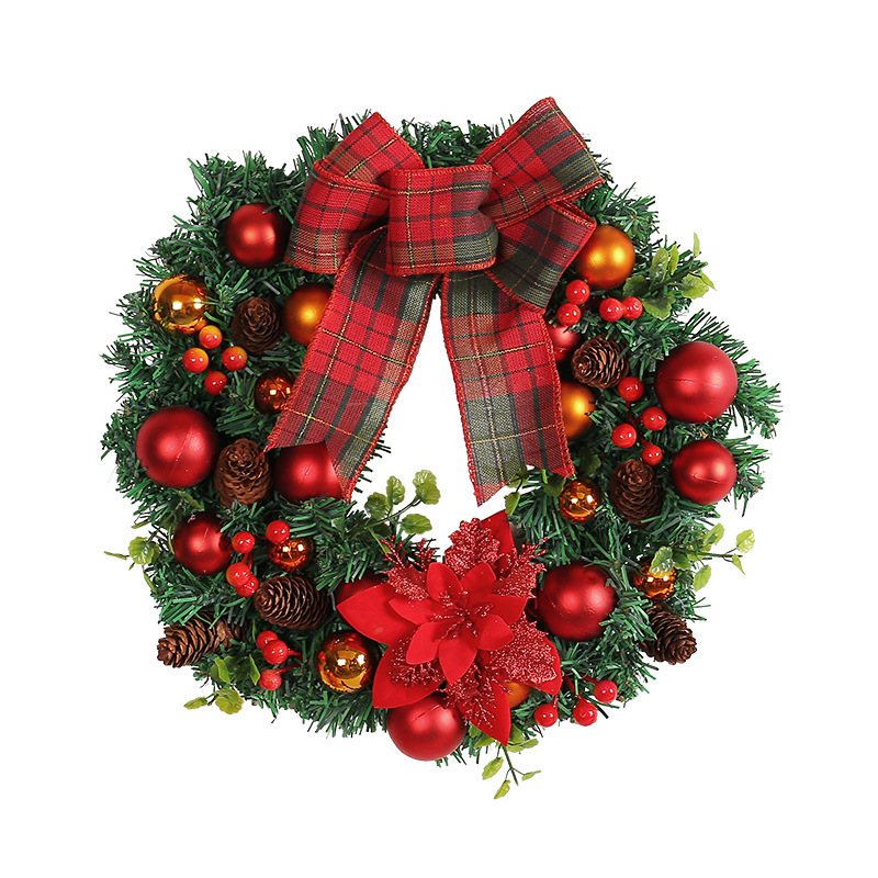 The Christmas wreath is composed of pine cones, Christmas flowers, bow ribbons, Christmas decorative balls, and red berries. Christmas is December 29th. This day is very important to Christians, celebrating the birth of Jesus Christ, the Son of God. Christmas is also a holiday for many non-Christian cultures around the world. Many people are busy preparing for Christmas celebrations, decorating their homes inside and outside. Essential Christmas Items：Wreaths, Stockings, Christmas tree, Christmas Lights, Candles, Ornaments, Garland, Mistletoe, Nativity Scene, Poinsettia, Tinsel, Angels, Bells, Christmas Village, Lawn Decoration, Reindeer, Tree, Tree Topper, Candy Canes, Christmas cards display, Cosy blankets and throws, Gift wrapping, Glowing lanterns, Christmas Villages, Pillows, Doormats, Christmas Tableware, Santa Claus, carriage toys, Tabletop Trees, Sleighs, Inflatable Snowman, stars, snow globes and angels etc. Leafhometrade specializes in providing wholesale custom Christmas decorations.