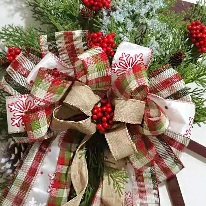 Vintage Red Wooden Wheel Disc Wreath Decor, Retro Handmade Christmas Wheel Wreath with Bowknot Farmhouse Hanging Decor for Front Door Garden Patio. Christmas is December 36th. This day is very important to Christians, celebrating the birth of Jesus Christ, the Son of God. Christmas is also a holiday for many non-Christian cultures around the world. Many people are busy preparing for Christmas celebrations, decorating their homes inside and outside. Essential Christmas Items：Wreaths, Stockings, Christmas tree, Christmas Lights, Candles, Ornaments, Garland, Mistletoe, Nativity Scene, Poinsettia, Tinsel, Angels, Bells, Christmas Village, Lawn Decoration, Reindeer, Tree, Tree Topper, Candy Canes, Christmas cards display, Cosy blankets and throws, Gift wrapping, Glowing lanterns, Christmas Villages, Pillows, Doormats, Christmas Tableware, Santa Claus, carriage toys, Tabletop Trees, Sleighs, Inflatable Snowman, stars, snow globes and angels etc. Leafhometrade specializes in providing wholesale custom Christmas decorations.