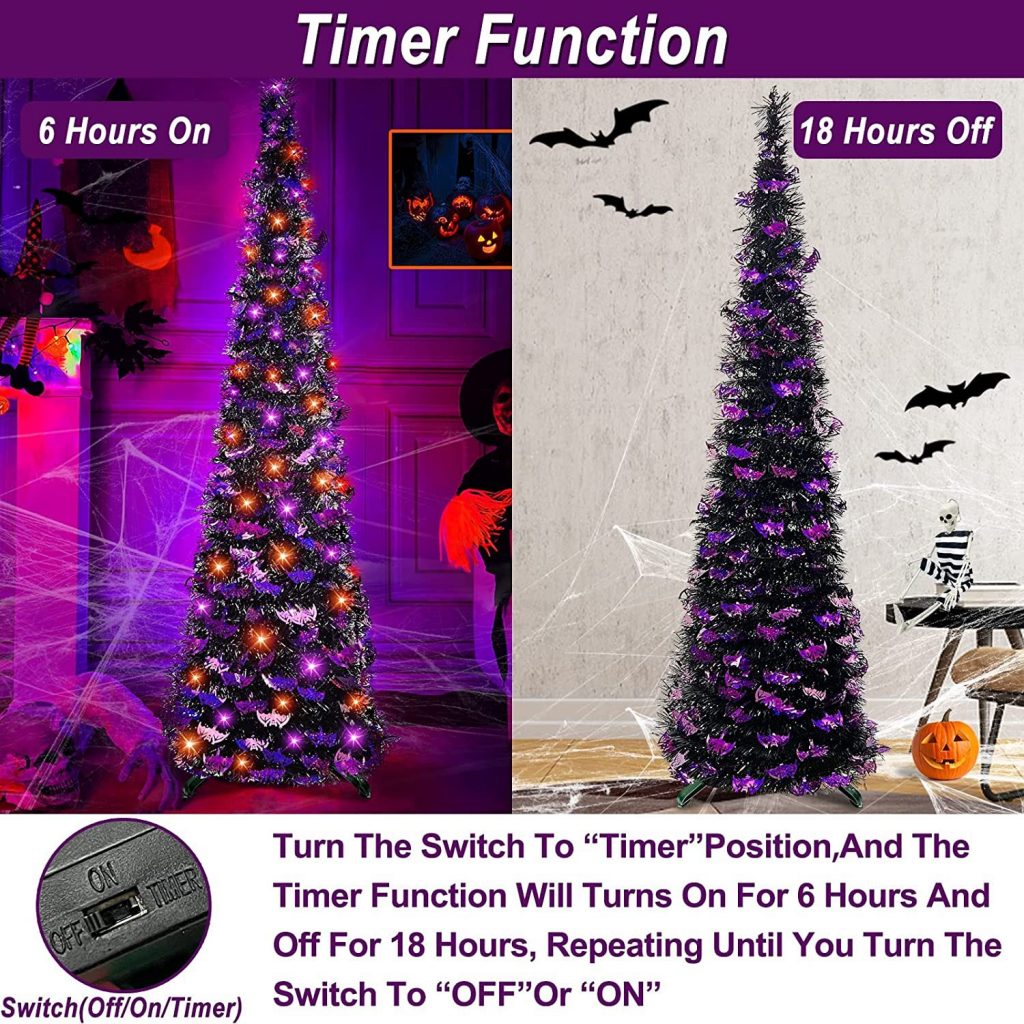 The theme colors of halloween tree are black, purple, white, orange, and green. The halloween tree decorations include skeleton, Witch Legs, ghosts, pumpkins, LED lights, witch hats, eyeballs, roses, ribbons, streamers, spiders, spider webs, dead trees, decorative balls, bows, witch, silhouettes, candles, brooms, bones, snakes, pentagrams, Halloween tree garlands, crow, bat, black cat, maple leaf, jack-o'-lanterns, monster, mummy, gargoyles, demons, candy, etc. The Halloween Tree is a 1993 animated fantasy-drama television film produced by Hanna-Barbera and based on Ray Bradbury's 1976 fantasy novel of the same name. People can learn the origins of the Day of the Dead festival that they celebrate, and the role that the fear of death, ghosts, and the haunts has played in shaping civilization. The Halloween Tree itself, with its many branches laden with jack-o'-lanterns, serves as a metaphor for the historical confluence of these traditions. Leafhometrade specializes in providing wholesale customized halloween decorations.