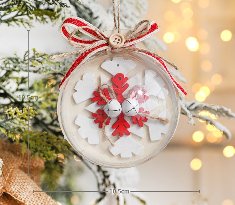 Christmas balls are assembled from round transparent balls and molding lines. The Christmas ball design is very creative.