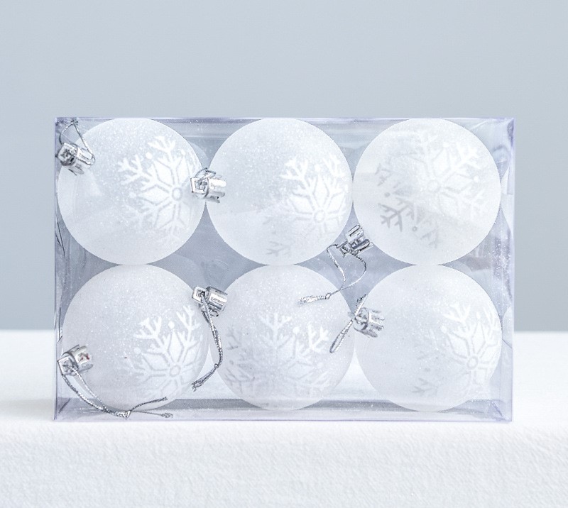 Christmas balls are assembled from round transparent balls and molding lines. The Christmas ball design is very creative.