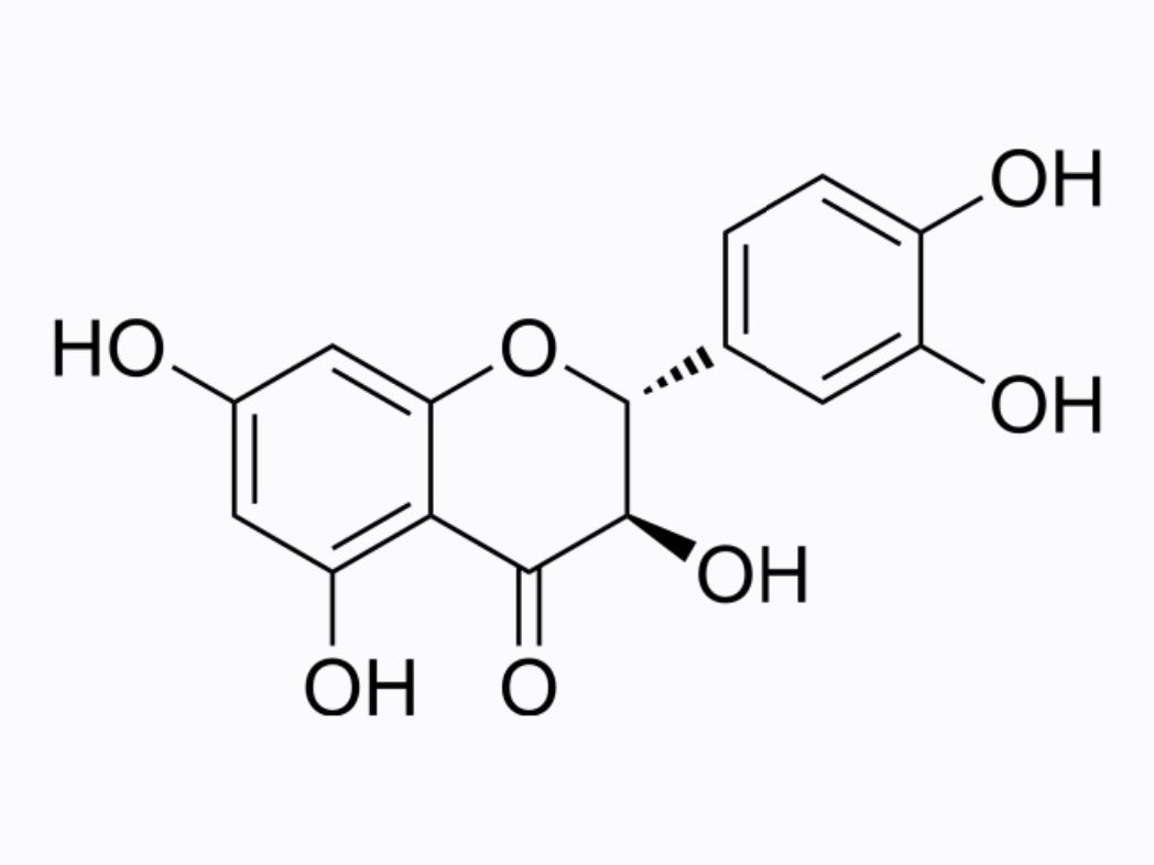 Taxifolin (Dihydroquercetin) exhibits important anti-tyrosinase activity. Taxifolin exhibits significant inhibitory activity against collagenase . Taxifolin is an important natural compound with antifibrotic activity. Taxifolin is a free radical scavenger with antioxidant capacity .Taxifolin is a ubiquitous bioactive constituent of foods and herbs. Taxifolin (dihydroquercetin) is a bioactive flavanonol commonly found in grapes, citrus fruits, onions, green tea, olive oil, wine, and many other foods, as well as several herbs (such as milk thistle, French maritime bark, Douglas fir bark, and Smilacis Glabrae Rhizoma) .Taxifolin used in the study of Inflammation/Immunology. Leafhometrade specializes in providing wholesale custom plants extract.